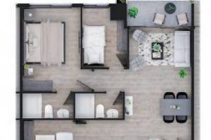 Apartamento Nuevo de 2 Dormitorios con Acabados Modernos en Conveniente Ubicación